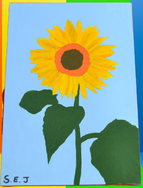 Sun Flower Canvas Painting by Steve Johnson